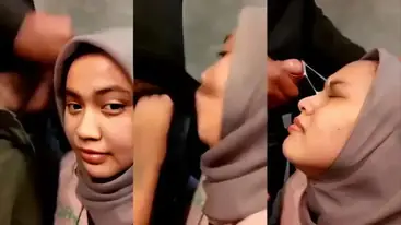 Hijab Cantik Sepong Kontol Gede Sampe Crot Di Muka